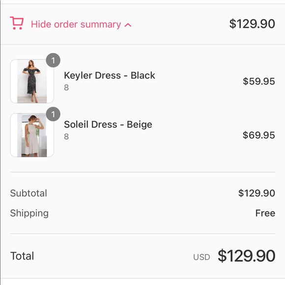 Beige Dress- NEW NEVER WORN - Picture 3 of 3